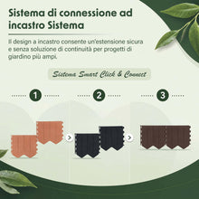 Carica l'immagine nel visualizzatore di Gallery, GARDENIX Bordo per prato, facile da installare, in plastica, nero, 5,15 m, bordatura per aiuole senza scavo, in plastica
