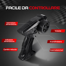Carica l'immagine nel visualizzatore di Gallery, HappyGoLucky Macchina Telecomandata Drift, 1:24 Mini RC Drift Car, 2.4GHz, 10-15KM/H, 4WD Auto Telecomandata con Luce LE