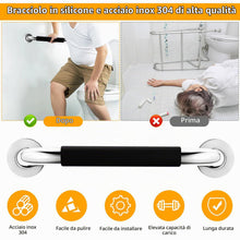 Carica l'immagine nel visualizzatore di Gallery, 2 Pz Barra di Sostegno per Bagnos, 30cm Maniglione Bagno Disabili, Maniglioni Bagno per Anziani, Maniglia da Bagnos in A