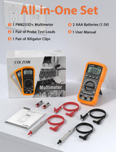 Carica l'immagine nel visualizzatore di Gallery, Multimetro Digitale Multi Tester Voltmetro Amperometro Ohmmetro Misura Tensione Corrente Resistenza Capacità Continuità 