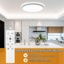 Carica l'immagine nel visualizzatore di Gallery, LEZOE Plafoniera LED Soffitto Dimmerabile con Telecomando, 18W 1800LM Lampada da Soffitto 3000K-6500K Plafoniera Bagno 2