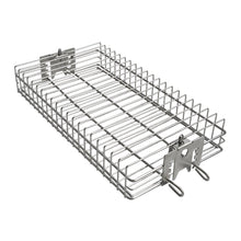 Carica l'immagine nel visualizzatore di Gallery, Onlyfire 6042 in acciaio inox piatto girarrosto Grill basket si adatta a 12 mm e 10mm esagono, 10 mm quadrati e 8mm aste