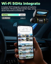 Carica l'immagine nel visualizzatore di Gallery, LAMTTO Dash Cam Auto 360 Gradi Dashcam Controllo APP WiFi 5G 4 Canali Telecamera per Auto Monitoraggio del Parcheggio IR Visione Notturna Kit di Cablaggio Scheda 128GB Gratuita