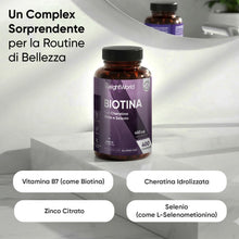 Carica l'immagine nel visualizzatore di Gallery, Biotina Capelli 450μg, Cheratina, Zinco, 400 Microcompresse, per 13+ Mesi
