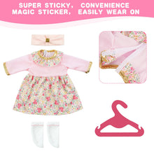 Carica l'immagine nel visualizzatore di Gallery, Aolso Vestiti per Bambole per New Born Baby Doll, Abito per Bambolotti 35-45CM, Vestito Stampa con Cappello, Regali per 