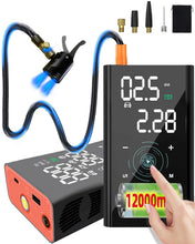 Carica l'immagine nel visualizzatore di Gallery, Pompa ad aria per auto a batteria da 12000 mAh, 4 mini compressori veloci, 150 psi, pompa ad aria elettrica piccola con 