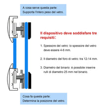 Carica l'immagine nel visualizzatore di Gallery, 4 Set Rulli Per Porta Doccia.Rotelle Box Doccia Diametro e' 25 mm. Ruote Della Doccia per Vetro 4-6 mm.Rulli Doccia per 