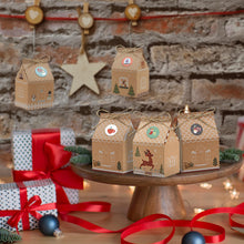 Carica l&#39;immagine nel visualizzatore di Gallery, Kesote Calendario Avvento Fai da Te, 24 Calendario Avvento da Riempire, Scatole Natalizie con 4 Diversi Disegni Scatole Regalo Natale