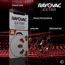 Carica l'immagine nel visualizzatore di Gallery, 64 Batterie per Apparecchi Acustici Rayovac Extra Misura 312-8 Blister da 8 Pile