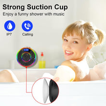 Carica l'immagine nel visualizzatore di Gallery, Cassa Doccia Bluetooth 5.3, Altoparlante Bluetooth IP7 Impermeabile con Ventosa, Shower Speaker Bluetooth con Luce RGB, 8Ore Stereo Cassa Bluetoth Portatile, Chiamata Senza Mani, per Doccia Viaggi