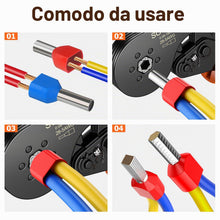Carica l'immagine nel visualizzatore di Gallery, Puntalini Elettrici a Crimpare 600 pezzi, Preciva anello a Crimpare, Capocorda a Crimpare Dimensione 2 * 0,5-10mm² adatt