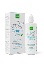 Carica l'immagine nel visualizzatore di Gallery, Ocucan Toby Detergente Oculare con Acido Ialuronico per Cani e Gatti. Rimuove in Modo Delicato e Naturale Il Muco e Lo Sporco. Previene Anche l’apparizione di Macchie Intorno agli Occhi (100 ml)
