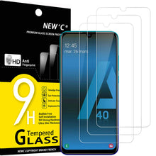Carica l&#39;immagine nel visualizzatore di Gallery, NEW&#39;C 3 Pezzi, Vetro Temperato per Samsung Galaxy A40 (SM-A405F), Pellicola Prottetiva Anti Graffio, Anti-Impronte, Senza Bolle, Durezza 9H, 0,33mm Ultra Trasparente, Ultra Resistente