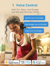 Carica l'immagine nel visualizzatore di Gallery, Meross Interruttore Parete WiFi (CAVO NEUTRO RICHIESTO), Interruttore Smart a 2 Via Compatibile con Apple HomeKit, Siri, Alexa, Google Home e SmartThings, Comando Vocale