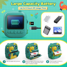 Carica l&#39;immagine nel visualizzatore di Gallery, Macchina Fotografica Bambini Istantanea, CAMCLID 2,4 Pollici Fotocamera Bambini con 32GB Scheda, 12MP/1080P Fotocamera Digitale Bambini Dinosauro, Regali per Ragazzi Ragazze da 3-12 Anni (Verde)