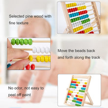 Carica l'immagine nel visualizzatore di Gallery, Diompirux Compatto e portatile Pallottoliere per Bambini Legno con 100 Perline Multicolori, Abaco di Montessori, Giochi 