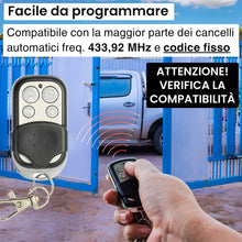 Carica l'immagine nel visualizzatore di Gallery, ENTERELETTRONICS Telecomando per cancelli (3 PZ.) SOLO a 433,92 MHz e a codice FISSO-Nuovo Microchip Maggiore Compatibil