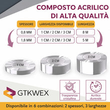 Carica l'immagine nel visualizzatore di Gallery, NASTRO BIADESIVO EXTRA FORTE TRASPARENTE 5 METRI | 1,8MM X 2CM