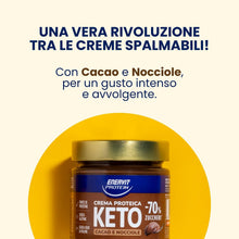 Carica l'immagine nel visualizzatore di Gallery, Enervit, Protein Cream Keto Cacao e Nocciole, Barattolo da 180gr, Crema Proteica Spalmabile, con -70% di Zuccheri, con Proteine del Latte, Senza Glutine