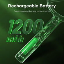Carica l'immagine nel visualizzatore di Gallery, VEGREM Racchetta Zanzare Elettrica, 4000V, 2-in-1 Racchetta Zanzare, Lampada Attrattiva per Zanzare, Base di Ricarica USB, 1200mAh Batteria Ricaricabile, Luce LED, Maglia Protettiva a 3 Strati, Blu