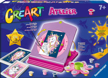 Carica l'immagine nel visualizzatore di Gallery, Ravensburger - CreArt Il Mio Fantastico Atelier, Dipingere con i Numeri, Kit Pittura Bambini, Gioco Educativo 7+ Anni, Tema Unicorni, con Cavalletto Regolabile, 18x24 cm
