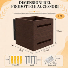 Carica l'immagine nel visualizzatore di Gallery, 2pcs 9W Applique da Parete LED Legno G9 Interno Quercia Scura Luce Fessura