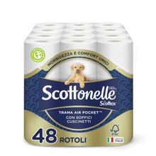 Carica l&#39;immagine nel visualizzatore di Gallery, Scottonelle Carta Igienica, Morbida e Resistente, Dermatologicamente testata, 48 Rotoli (12x4)