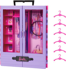 Carica l'immagine nel visualizzatore di Gallery, Barbie- Armadio Fashionistas Rosa con Accessori, Bambola Non Inclusa,...
