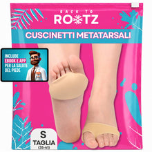 Carica l'immagine nel visualizzatore di Gallery, ROOTZ | Cuscinetti Metatarsali Donna e Uomo (1 Paio) | Solette Metatarso in Gel e Tessuto per Dolore da Metatarsalgia e 