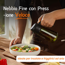 Carica l'immagine nel visualizzatore di Gallery, TrendPlain Spruzzino Olio per Friggitrice Aria 470ml, Dosatore Olio 2 in 1, Oliera Spray per Cucina, Insalata e Aceto, A