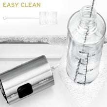 Carica l'immagine nel visualizzatore di Gallery, edihome, Spruzzino Olio per Friggitrice Aria, Spruzzatore Salvagoccia, 100 ml, Spray Nebulizzatore, Oliera in Vetro e Acciaio Inox