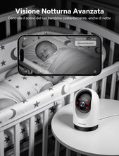 Carica l'immagine nel visualizzatore di Gallery, WOLFANG WS03 Telecamera Wi-Fi Interno 2K(3MP), Videocamera di Sorveglianza, Audio Bidirezionale, Visione Notturna, Tracc