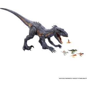 Mattel Jurassic World: Il Regno Distrutto - Indoraptor Supercolossale, dinosauro gigante lungo 90+ cm e alto 41 cm, inghiotte fino a 20 mini action figures, giocattolo per bambini, 4+ anni, HKY14