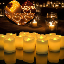 Carica l'immagine nel visualizzatore di Gallery, Set di 24 Candele a LED, Flameless Candele,LED Tealight con Candele,Candela Elettronica, per Matrimoni, Feste, Festival,