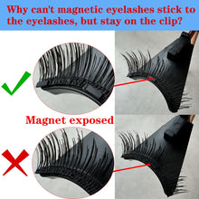 Carica l'immagine nel visualizzatore di Gallery, Ciglia magnetiche – 2 paia di ciglia magnetiche naturali – ciglia magnetiche 3D riutilizzabili senza eyeliner o colla – ciglia magnetiche con applicatore