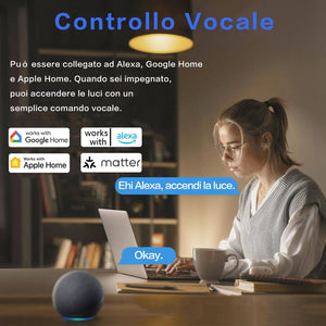 UseeLink Interruttore luce intelligente Matter, interruttore intelligente, interruttore luce Alexa, funziona con Alexa, Apple Home, Google Home e SmartThingss, Richiede Matter Hub (3 Gang)