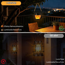 Carica l'immagine nel visualizzatore di Gallery, Lanterna solare a forma di fiamma da appendere, 2 pezzi, per esterni, IP65, impermeabile, per balcone, giardino, Hallowe
