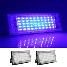 Carica l'immagine nel visualizzatore di Gallery, Luci di inondazione per esterni, confezione da 2, 50 W, 4800 lm, LED blu, IP66, impermeabili, per cortile, giardino, gar