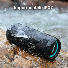 Carica l&#39;immagine nel visualizzatore di Gallery, RIENOK Cassa Bluetooth Portatile Potente 30W IPX7 Impermeabile Altoparlante Bluetooth, Bassi Potenti, Luce LED, AUX &amp; Micro SD