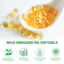 Carica l'immagine nel visualizzatore di Gallery, Capsule di olio di origano, 120 Capsule, Olio di origano con olio di semi neri, Olio di Origano Capsule - Spremuto a fre