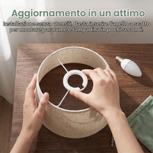 Carica l'immagine nel visualizzatore di Gallery, Confezione da 10 anelli convertitori in plastica per paralumi da E27 a E14/B22, rondella riduttore, anello per lampada E