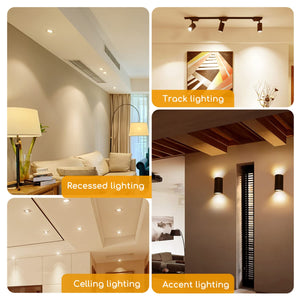Aigostar Lampadina LED GU10 4W, Luce Bianca Calda 3000K 320 Lumen, Angolo a Fascio 120-160 Gradi, Nessun Sfarfallio, Pacco da 10