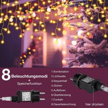 Carica l'immagine nel visualizzatore di Gallery, 600 LED 15M Tenda Luminosa Natale, Cascata Luci Esterna Interno. IP44 Impermeabile con 8 Modalità per Festa,Giardino e M