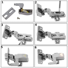 Carica l'immagine nel visualizzatore di Gallery, POFET, set di 10 luci LED a cerniera con sensore per armadio, batteria alimentata, sensore di illuminazione con spegnime