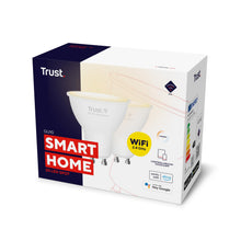 Carica l'immagine nel visualizzatore di Gallery, Trust GU10 Lampadina Smart LED, Faretto Luce Bianca Fredda e Calda, 2 Pezzi