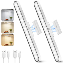 Carica l'immagine nel visualizzatore di Gallery, Realky Lampada da incasso da cucina a LED, 2 pezzi, dimmerabile, senza fili, striscia luminosa a LED ricaricabile, luce 