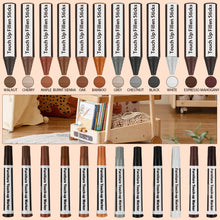 Carica l'immagine nel visualizzatore di Gallery, ACWOO Kit di Riparazione Mobili in Legno, 25 Pezzi Pennarello per Legno con Bastoncini di Cera, Stucchi per Legno con Te