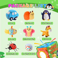 Carica l&#39;immagine nel visualizzatore di Gallery, HappyGoLucky Giochi Neonato 0-12 Mesi, Giochi Sensoriali per Neonati Regali Natale Bambini Giochi Montessori 6 Mesi Giochi per Neonati 0-3 Mesi Animali Giocattolo per Bambini Regalo Bambino