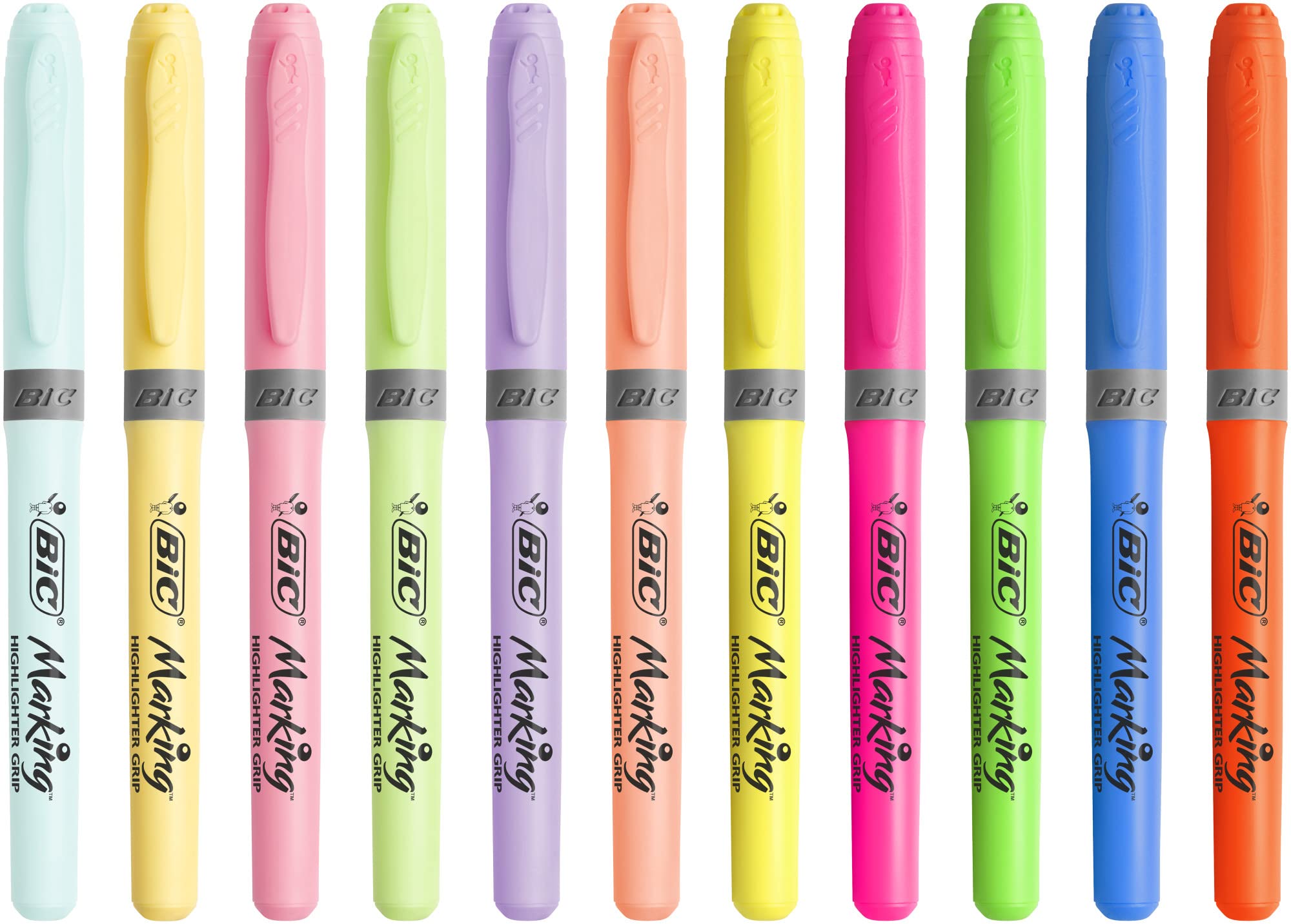 Evidenziatori BIC Grip - Confezione Da 12 - Colore Fucsia - Punta A Scalpello 1.6mm - Foto 12
