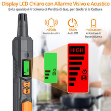 Carica l'immagine nel visualizzatore di Gallery, Neoteck Rilevatore Fughe Gas 50-3000ppm Doppia Sensibilità Design Tascabile